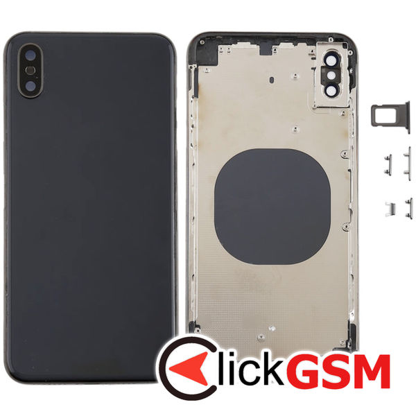 Piesa Carcasa Cu Capac Spate Si Geam Camera Black Apple Iphone Xs Max 4fqb