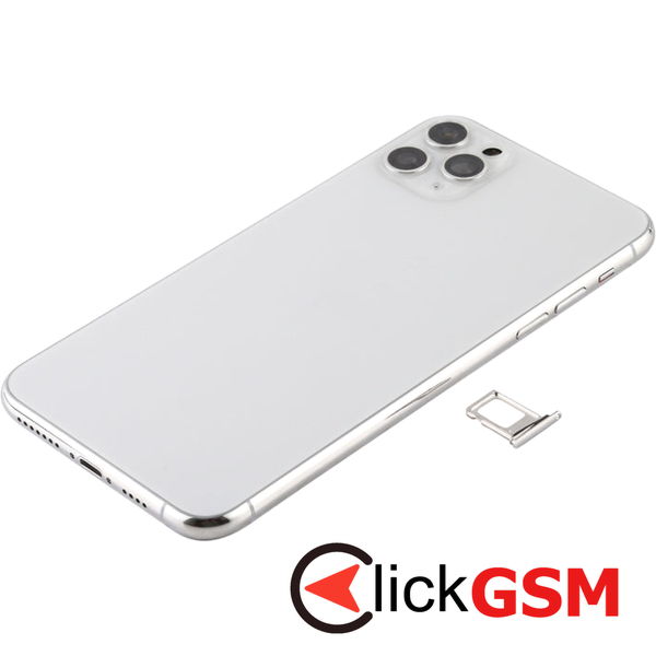 Piesa Carcasa Cu Capac Spate Si Geam Camera Silver Apple Iphone 11 Pro 4gyd