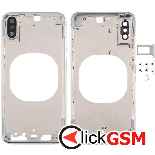 Piesa Carcasa Cu Capac Spate Si Geam Camera White Apple Iphone Xs Max 4fqg