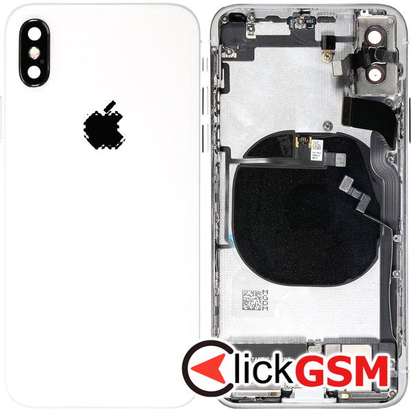 Piesa Carcasa Cu Capac Spate Silver Apple Iphone X 46e1