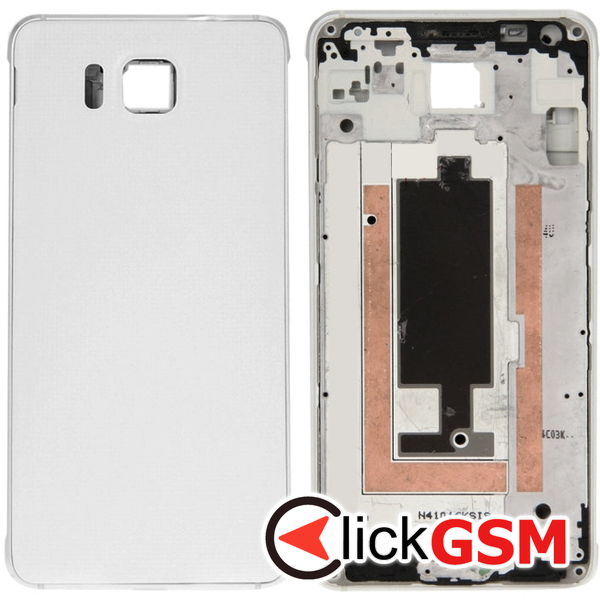 Piesa Piesa Carcasa Cu Capac Spate White Samsung Galaxy Alpha 4aj2