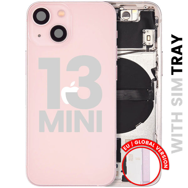 Apple iPhone 13 Mini · Back Housing W/ Small Parts For iPhone 13 Mini (EU / Global Version) (Used OEM Pull: Grade A) (Pink)