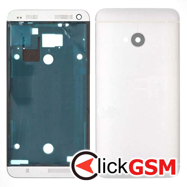 Piesa Carcasa White Htc One M7 4nax