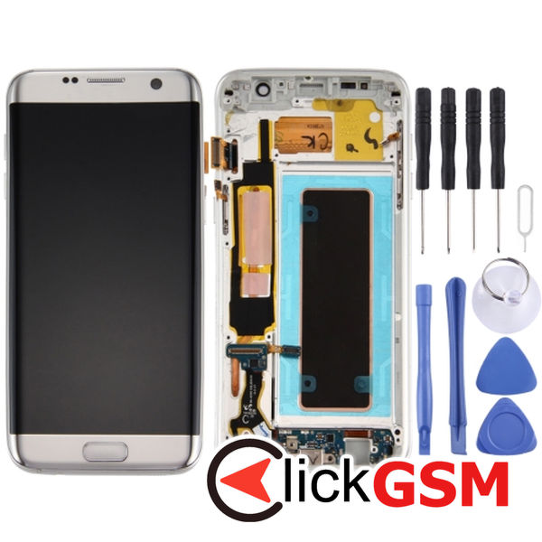 Piesa Display Cu Modul Incarcare Silver Samsung Galaxy S7 Edge 4ojr