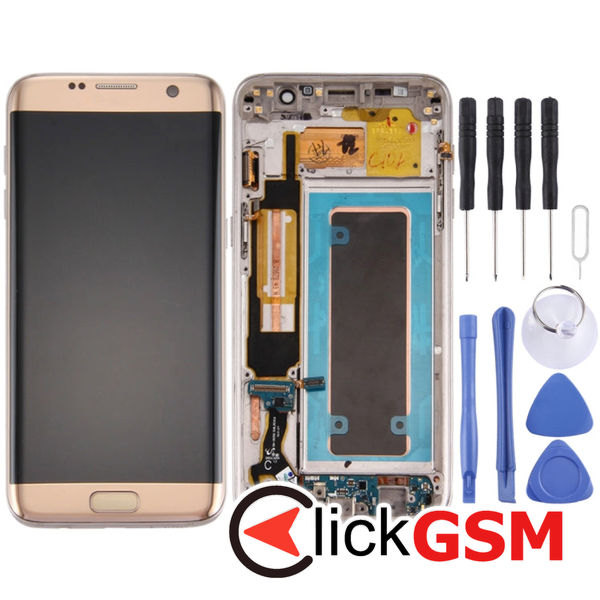 Piesa Display Cu Rama Si Modul Incarcare Black Samsung Galaxy S7 Edge 4emo