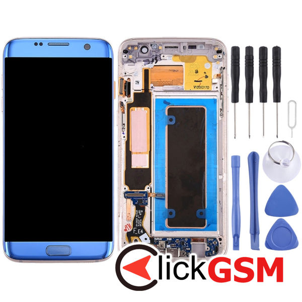 Piesa Display Cu Rama Si Modul Incarcare Black Samsung Galaxy S7 Edge 4en1