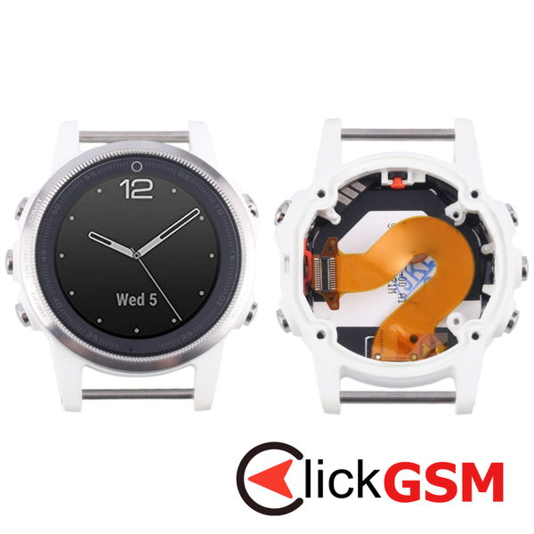 Piesa Display Cu Touchscreen Argintiu Garmin Fenix 5s 3g4s