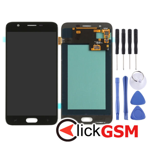 Piesa Piesa Display Cu Touchscreen Black Samsung Galaxy J7 Duo 2018 4o8o