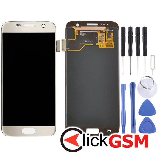 Piesa Display Cu Touchscreen Black Samsung Galaxy S7 4el6