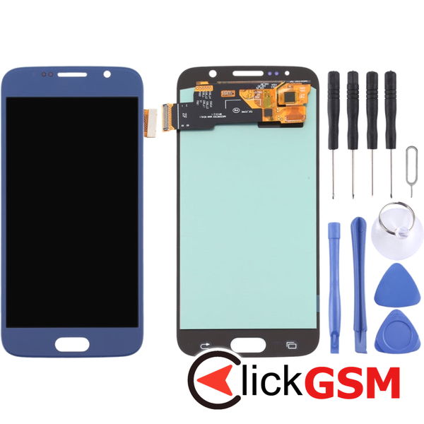 Piesa Display Cu Touchscreen Blue Samsung Galaxy S6 4eix