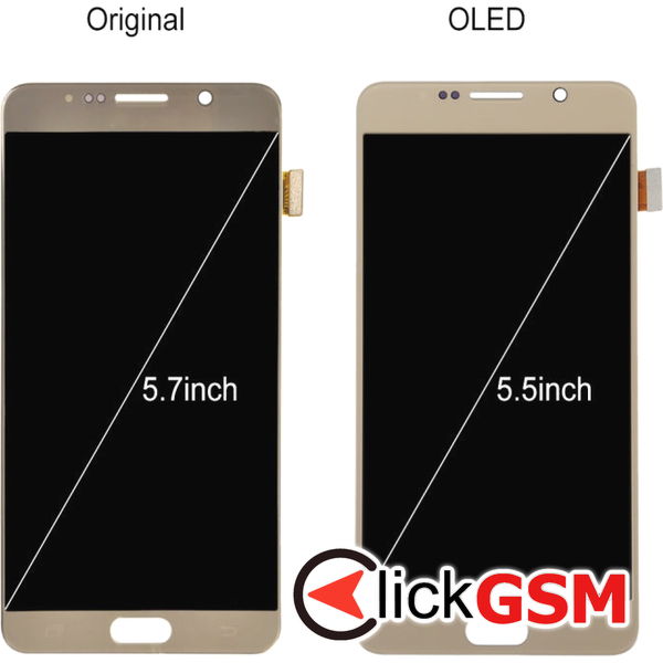 Piesa Piesa Display Cu Touchscreen Gold Samsung Galaxy Note5 4g7v