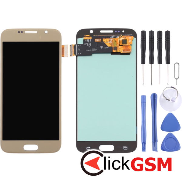 Piesa Display Cu Touchscreen Gold Samsung Galaxy S6 4epr