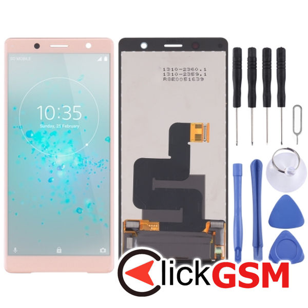 Piesa Display Cu Touchscreen Gold Sony Xperia Xz2 Compact 213d