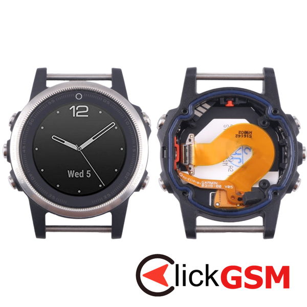 Piesa Display Cu Touchscreen Negru Garmin Fenix 5s 3g4q