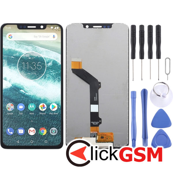 Piesa Display Cu Touchscreen Negru Motorola One 22su