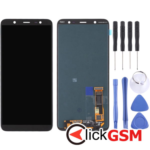 Piesa Piesa Display Cu Touchscreen Negru Samsung Galaxy A6 Plus 2018 4elm