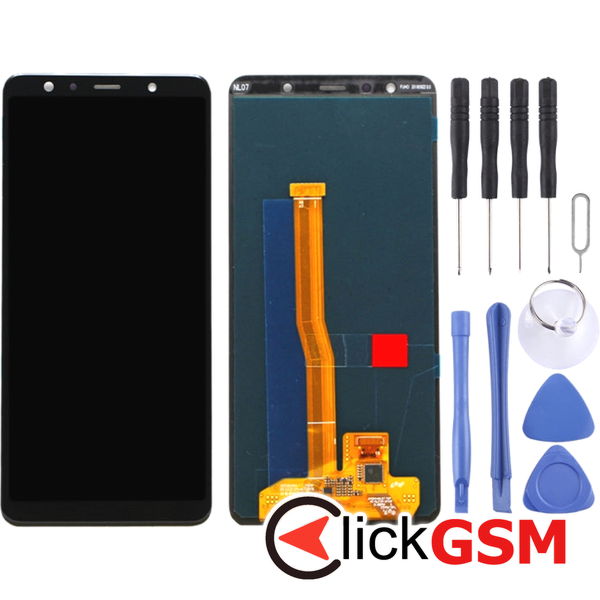 Piesa Piesa Display Cu Touchscreen Negru Samsung Galaxy A7 2018 4elr