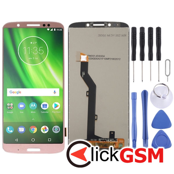 Piesa Piesa Display Cu Touchscreen Pink Motorola Moto G6 Play 4noc