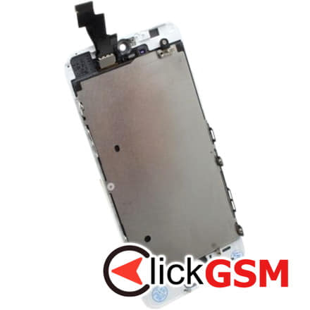 Display iPhone 5S LCD Alb Complet Cu Tablita Metalica Si Conector Amprenta