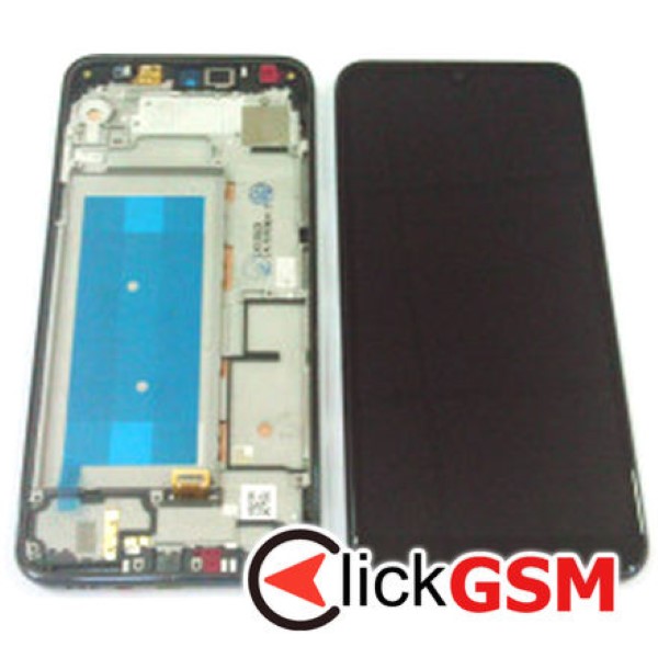 Display cu TouchScreen, Rama Negru LG Q60 2pal