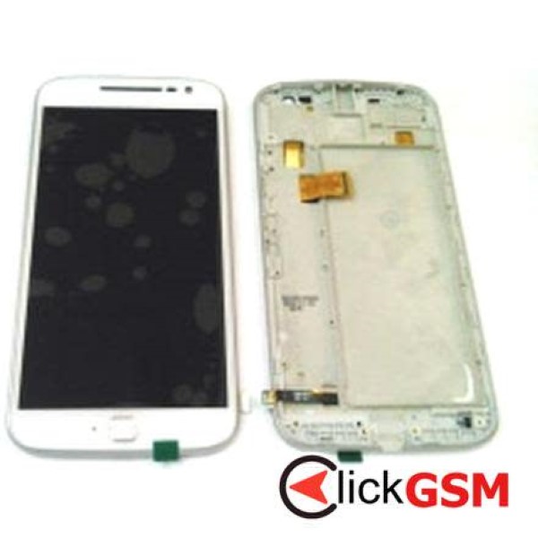 Display cu TouchScreen, Rama Alb Motorola Moto G4 Plus 31lq