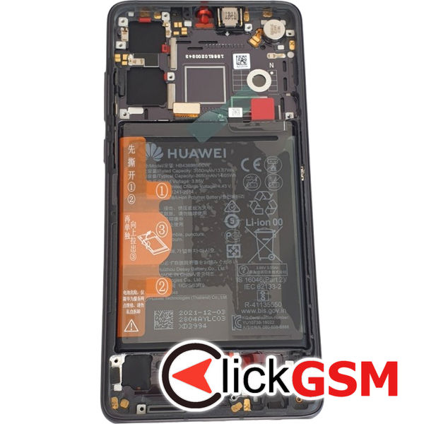 Piesa Display Cu Touchscreen Rama Si Baterie Negru Huawei P30 Daa