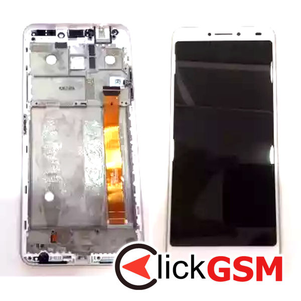 Piesa Piesa Display Cu Touchscreen Si Rama Alb Alcatel 3v 2qst