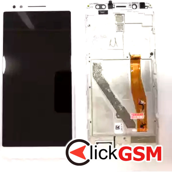 Piesa Display Cu Touchscreen Si Rama Alb Alcatel 3x 2r20