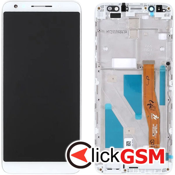 Piesa Piesa Display Cu Touchscreen Si Rama Alb Alcatel 3x 4qfd