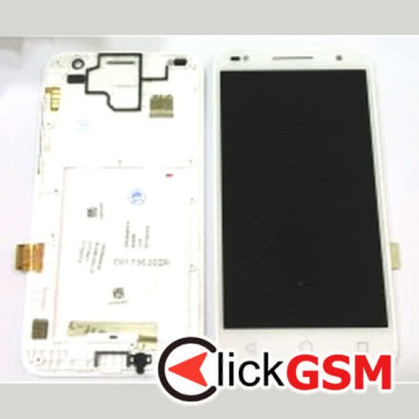 Piesa Display Cu Touchscreen Si Rama Alb Alcatel U5 Hd 30ml