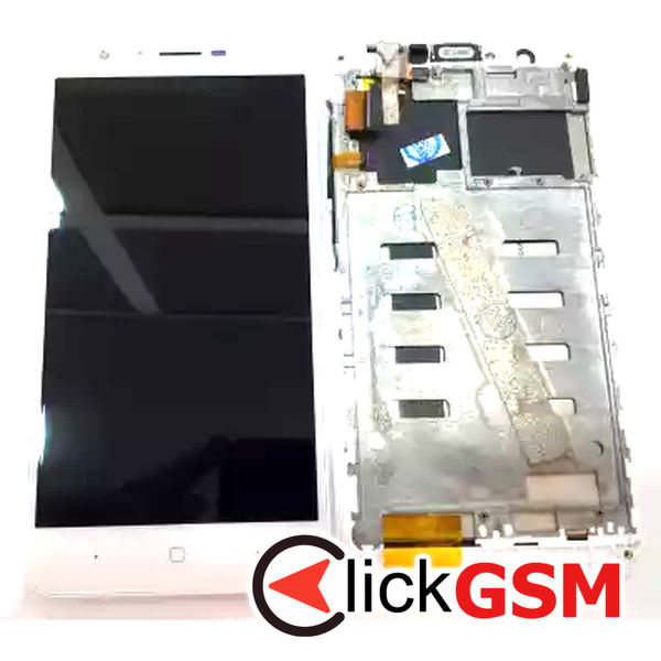 Piesa Display Cu Touchscreen Si Rama Alb Doogee Y6 2i66