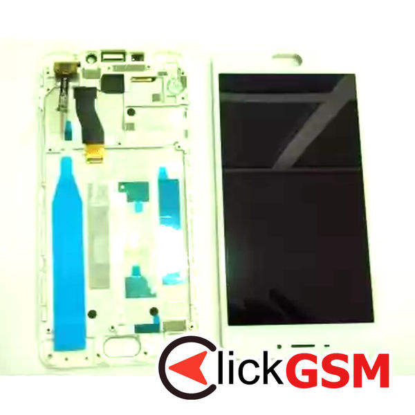 Piesa Display Cu Touchscreen Si Rama Alb Meizu M5 Note 2jn1