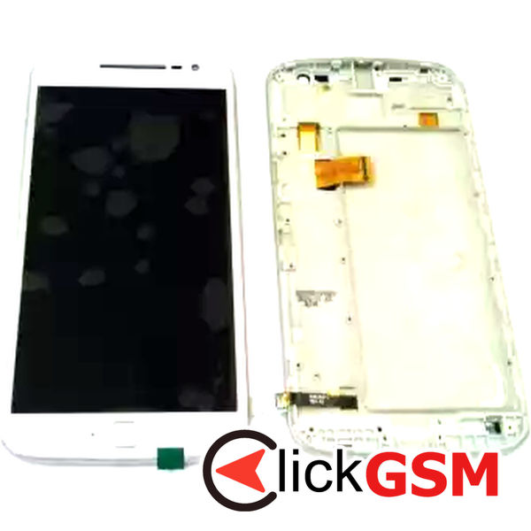 Piesa Display Cu Touchscreen Si Rama Alb Motorola Moto G4 Plus 31lq