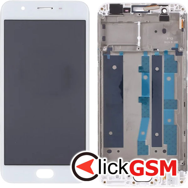 Piesa Display Cu Touchscreen Si Rama Alb Oppo A59 4txt