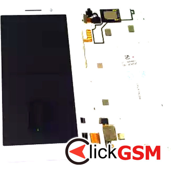 Piesa Display Cu Touchscreen Si Rama Alb Portocaliu Alcatel 1 2k96