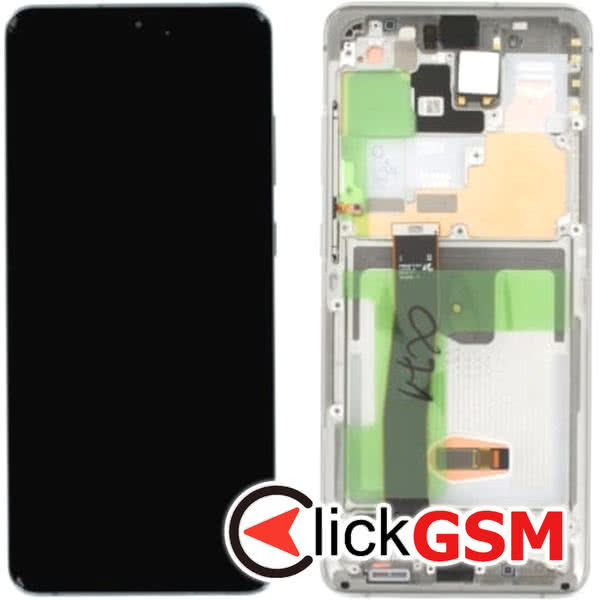 Piesa Display Cu Touchscreen Si Rama Alb Samsung Galaxy S20 Ultra 5g 1768