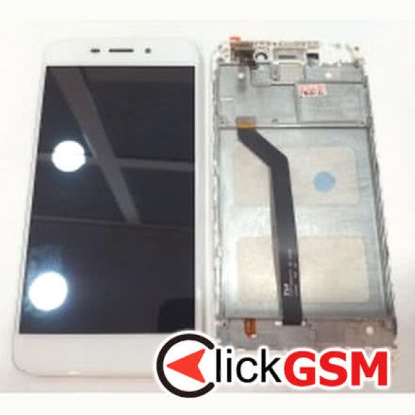 Piesa Display Cu Touchscreen Si Rama Alb Vernee M5 3730