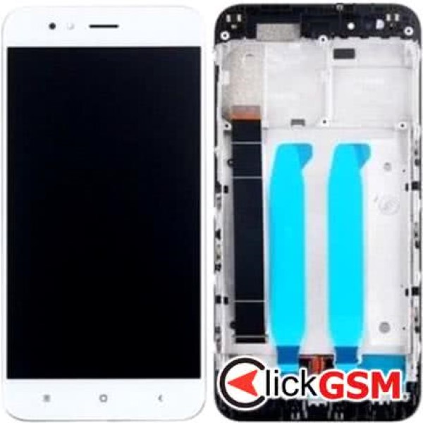 Piesa Display Cu Touchscreen Si Rama Alb Xiaomi Mi A1 1g1f