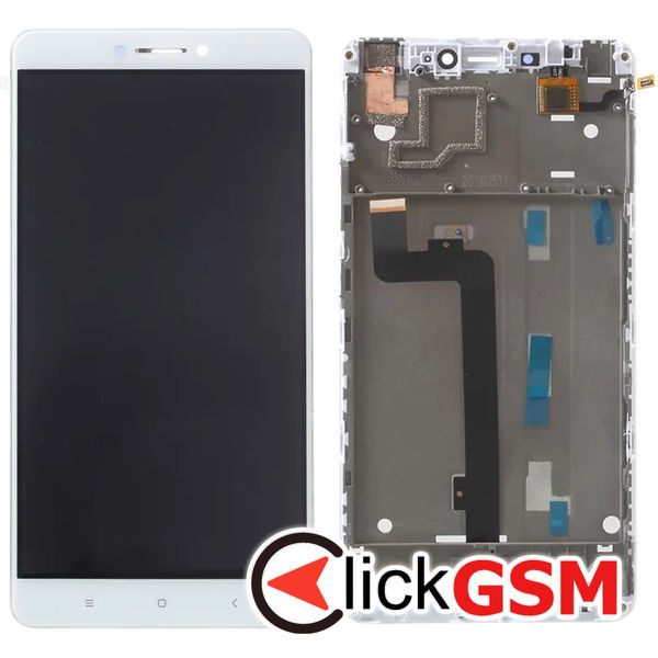 Piesa Display Cu Touchscreen Si Rama Alb Xiaomi Mi Max 4xob