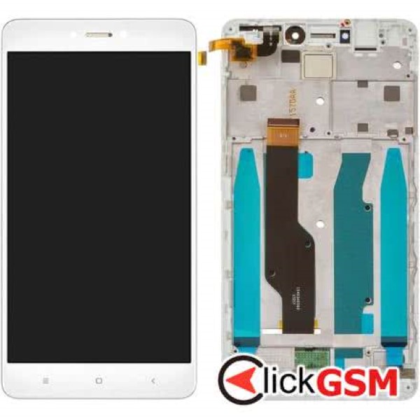 Piesa Display Cu Touchscreen Si Rama Alb Xiaomi Redmi Note 4 1f80