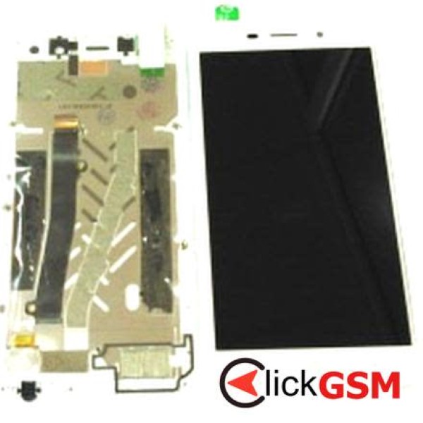 Piesa Display Cu Touchscreen Si Rama Alb Zte Blade A602 2moc