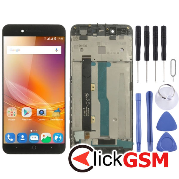 Piesa Display Cu Touchscreen Si Rama Alb Zte Blade A610 4pa9