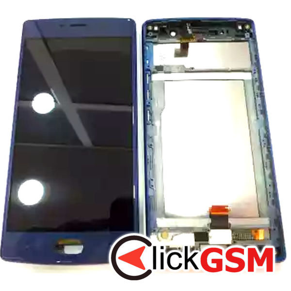 Piesa Display Cu Touchscreen Si Rama Albastru Doogee Bl7000 2i47