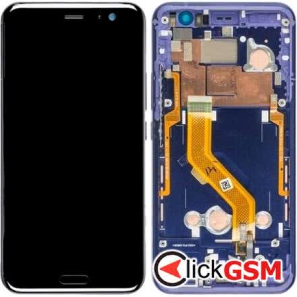 Piesa Piesa Display Cu Touchscreen Si Rama Albastru Htc U11 2g2f