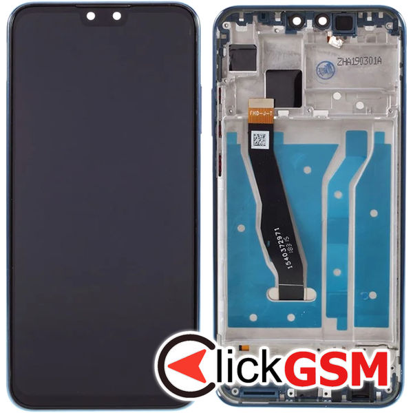 Piesa Display Cu Touchscreen Si Rama Albastru Huawei Y9 2018 4sf1