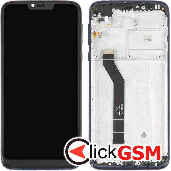 Piesa Display Cu Touchscreen Si Rama Albastru Motorola Moto G7 Power 4t5a