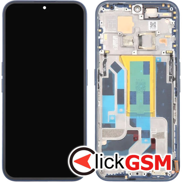 Piesa Display Cu Touchscreen Si Rama Albastru Nothing Phone 2a 4tcv