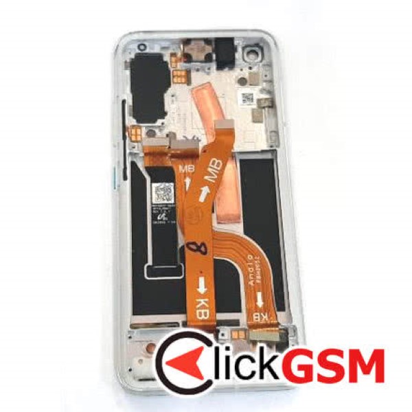 Piesa Display Cu Touchscreen Si Rama Argintiu Asus Zenfone 8 301q