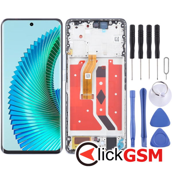 Piesa Display Cu Touchscreen Si Rama Argintiu Honor Magic6 Lite 5g 3g8l