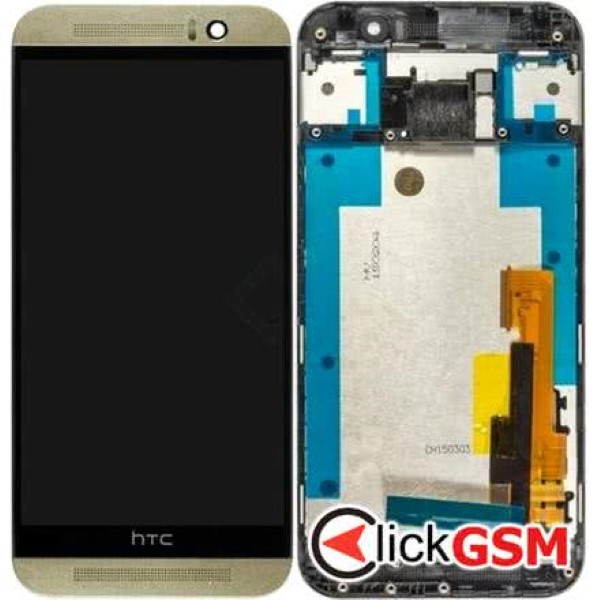 Piesa Display Cu Touchscreen Si Rama Argintiu Htc One M9 2fvd